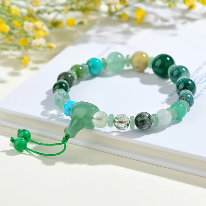 Double A grade pure natural 12mm green crystal bracelet (customizable)