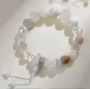 Double A grade pure natural 12mm white crystal bracelet (customizable)