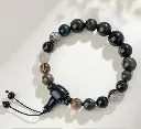 Double A grade pure natural 12mm black crystal bracelet (customizable)