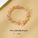 Pure silver 999 butterfly yellow crystal bracelet high-end bracelet