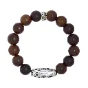 999 Pure Silver Lucky Dzi Beads Rosewood Beaded Bracelet Men's Retro High-end Jewelry Bracelet