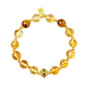 S925 sterling silver hollow ball citrine tiger eye stone bracelet for women niche high-end sterling silver blessing brand jewelry