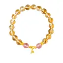 S925 sterling silver bamboo citrine beaded bracelet for women high-end temperament bracelet