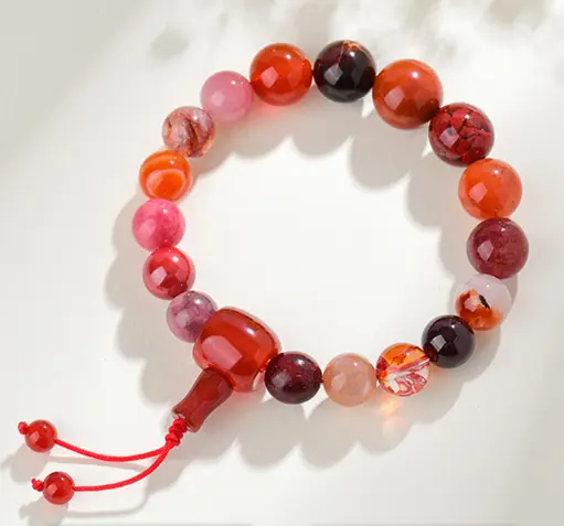 Double A grade pure natural 12mm red crystal bracelet (customizable)