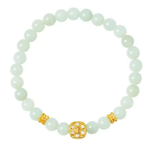 S925 sterling silver Fu brand natural Hetian jade bracelet high-grade atmospheric sterling silver women's bracelet holiday gift